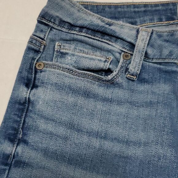 Paige Verdugo Medium Wash Mid Rise Crop Casual Trendy Skinny Jeans W 26 - Picture 4 of 11